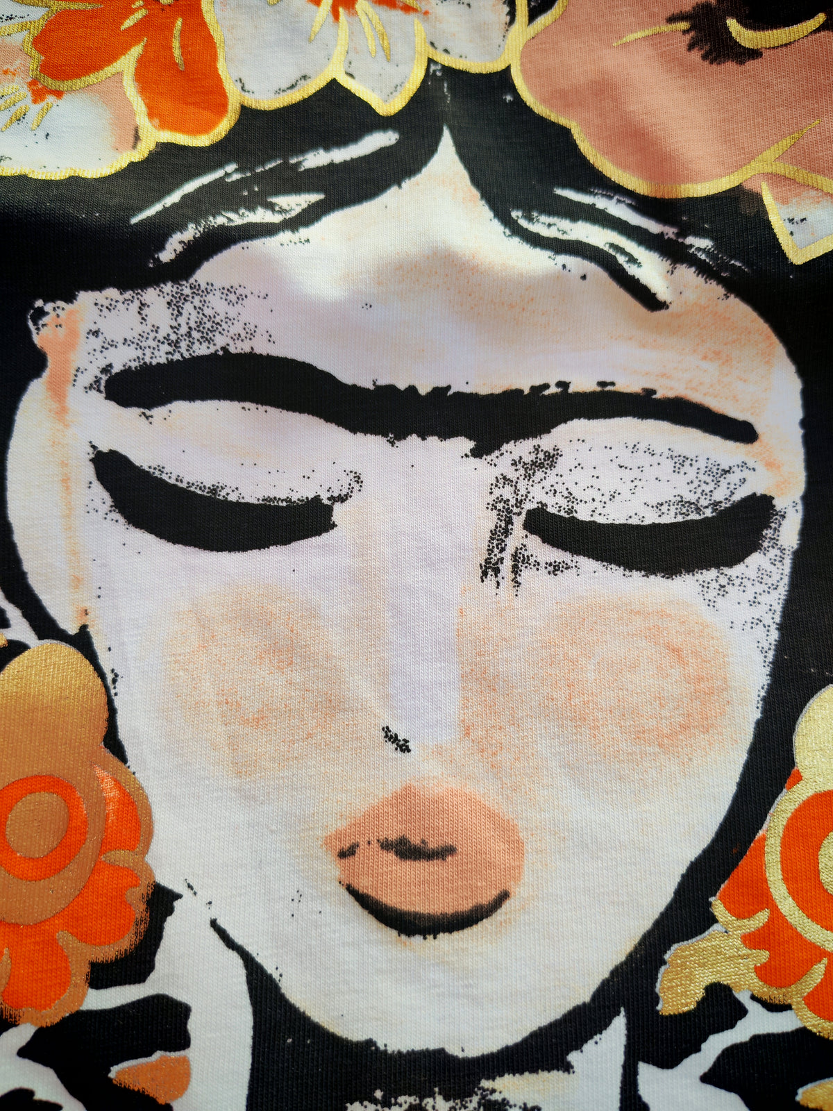 T-shirt Frida fiori arancioni